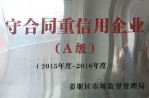 2015-2016年度守合同重信用企業